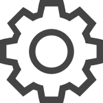Cog O SVG Icon